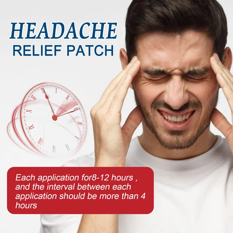 Headache Relief Plaster Improve Migraine Mental Anxiety Insomnia Relieve Stress Nerve Relax Dizziness Relief Head Care Patches