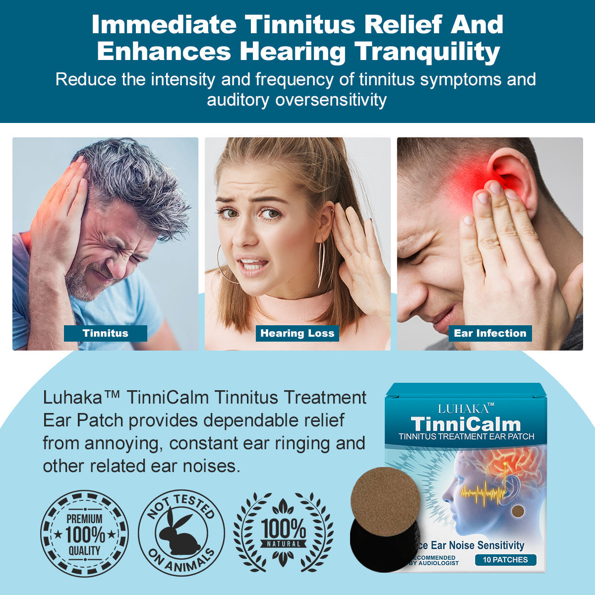 Luhaka™ TinniCalm Tinnitus Treatment Ear Patch 🩸Top Sales 🩸